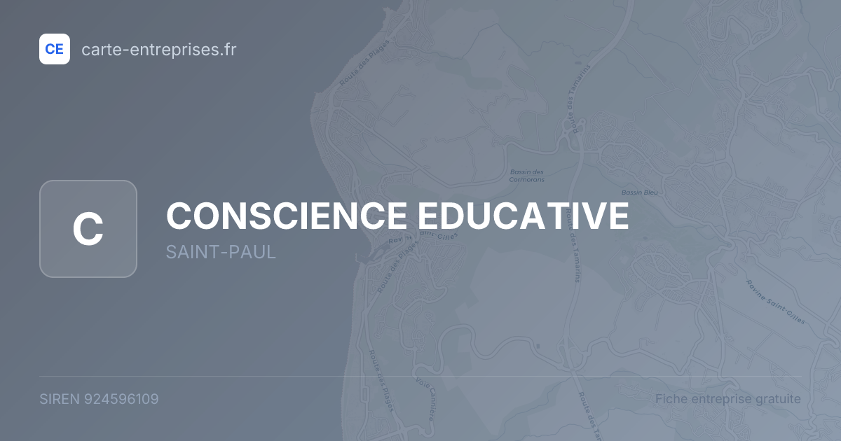 CONSCIENCE EDUCATIVE — 924596109 — fiche entreprise