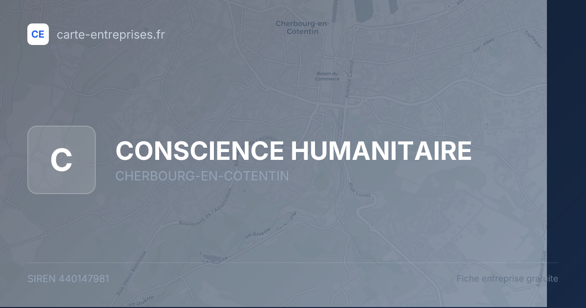 CONSCIENCE HUMANITAIRE — 440147981 — fiche entreprise