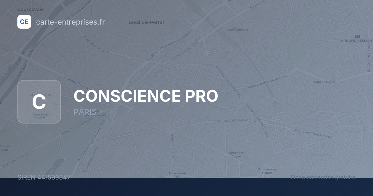 CONSCIENCE PRO — 441599347 — fiche entreprise