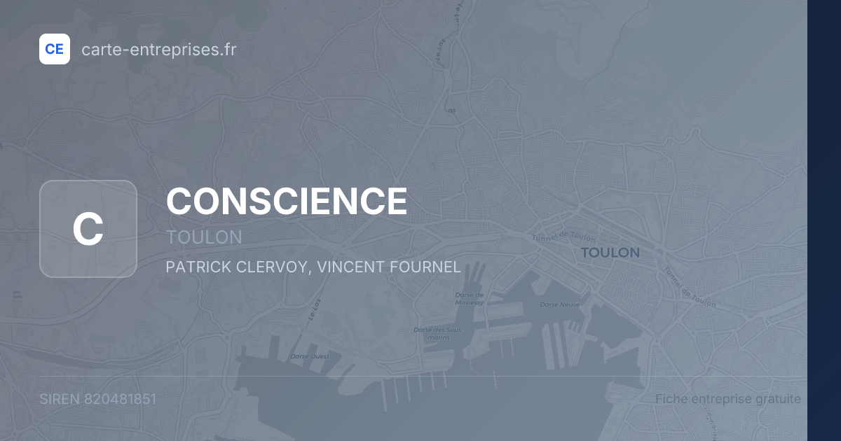 CONSCIENCE — 820481851 — fiche entreprise