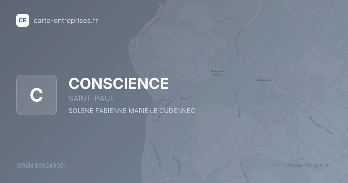 CONSCIENCE — 899243091 — fiche entreprise