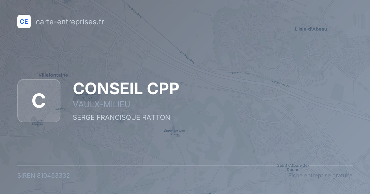 CONSEIL CPP — 810453332 — fiche entreprise