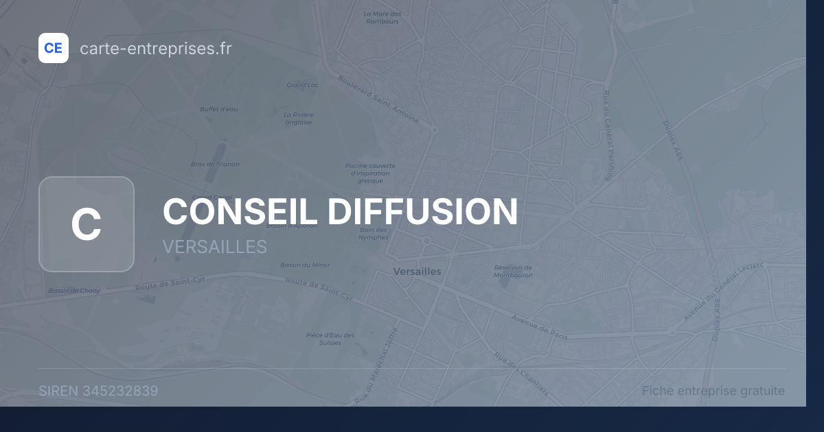 CONSEIL DIFFUSION — 345232839 — fiche entreprise