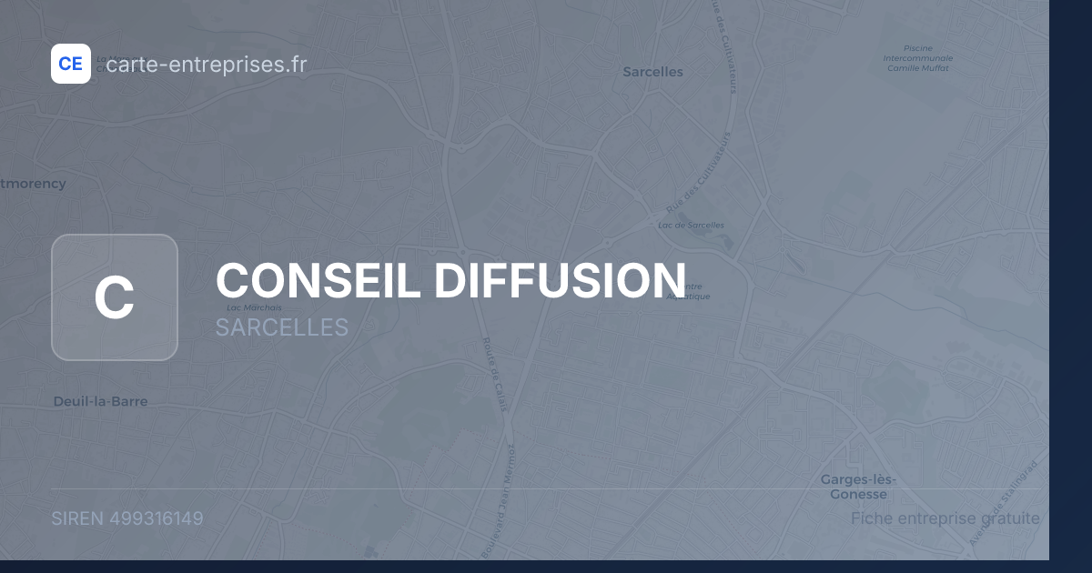 CONSEIL DIFFUSION — 499316149 — fiche entreprise