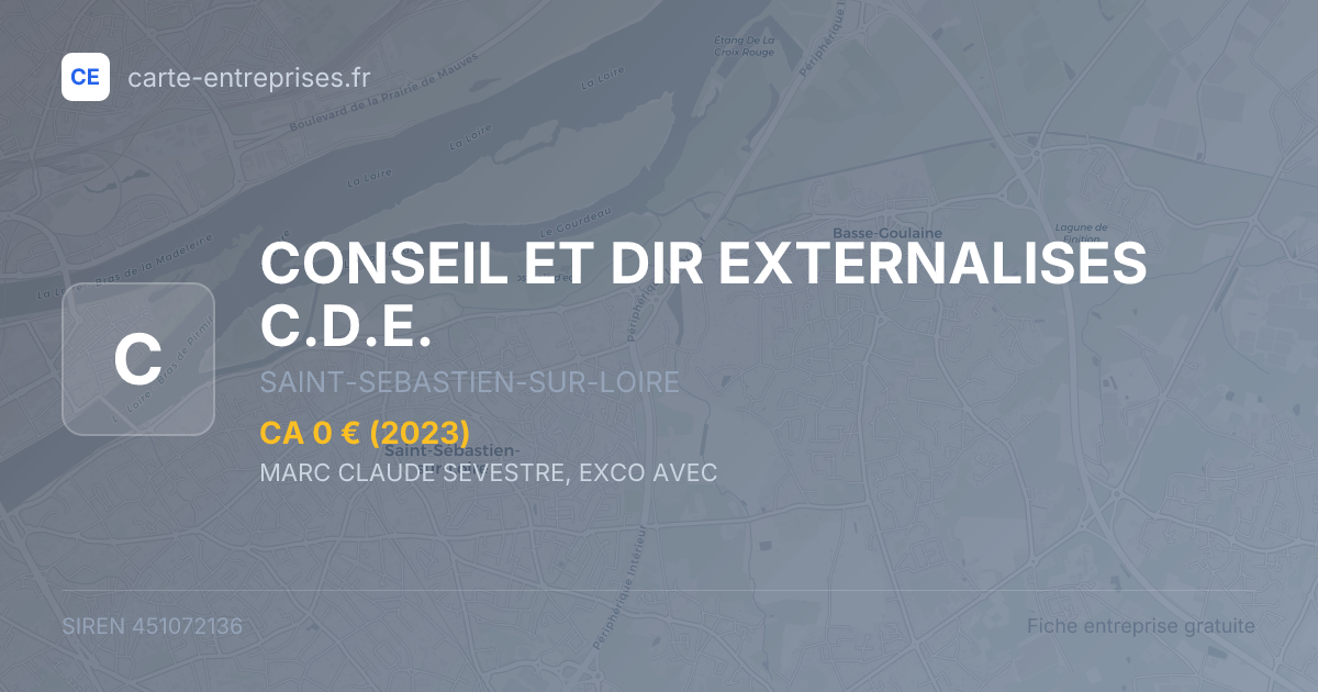 CONSEIL ET DIR EXTERNALISES C.D.E. — 451072136 — fiche entreprise