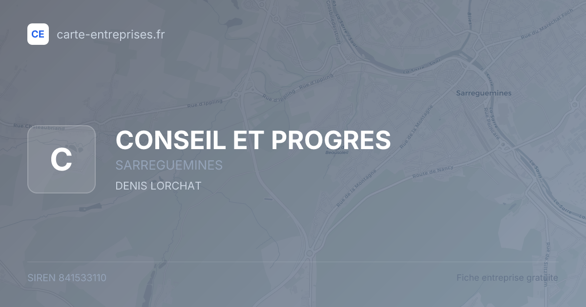 CONSEIL ET PROGRES — 841533110 — fiche entreprise