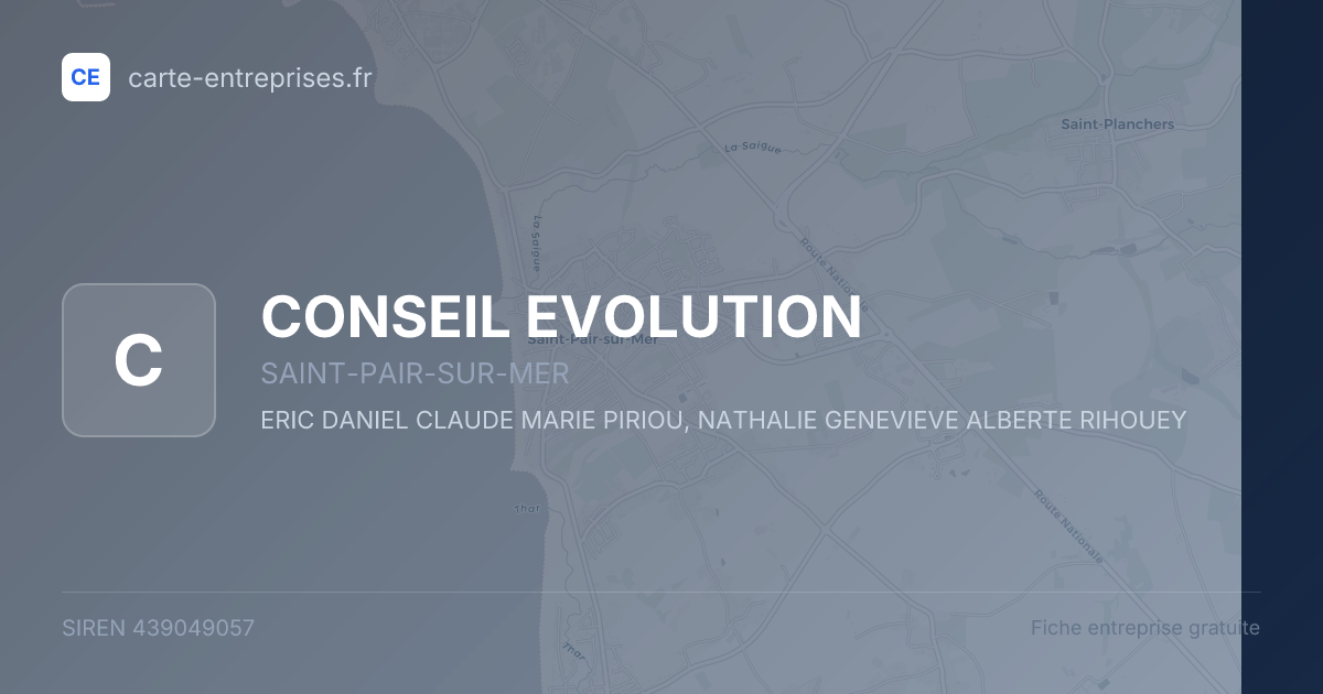 CONSEIL EVOLUTION — 439049057 — fiche entreprise