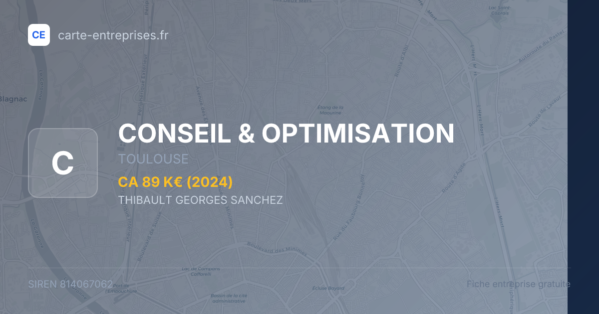 CONSEIL & OPTIMISATION — 814067062 — fiche entreprise