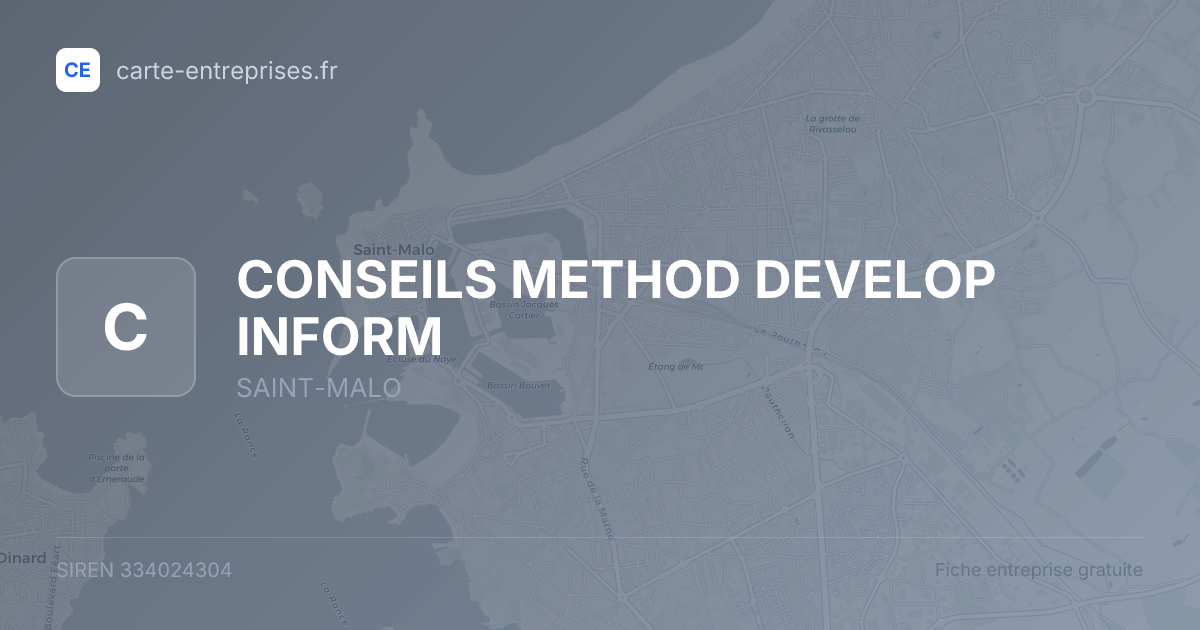 CONSEILS METHOD DEVELOP INFORM — 334024304 — fiche entreprise