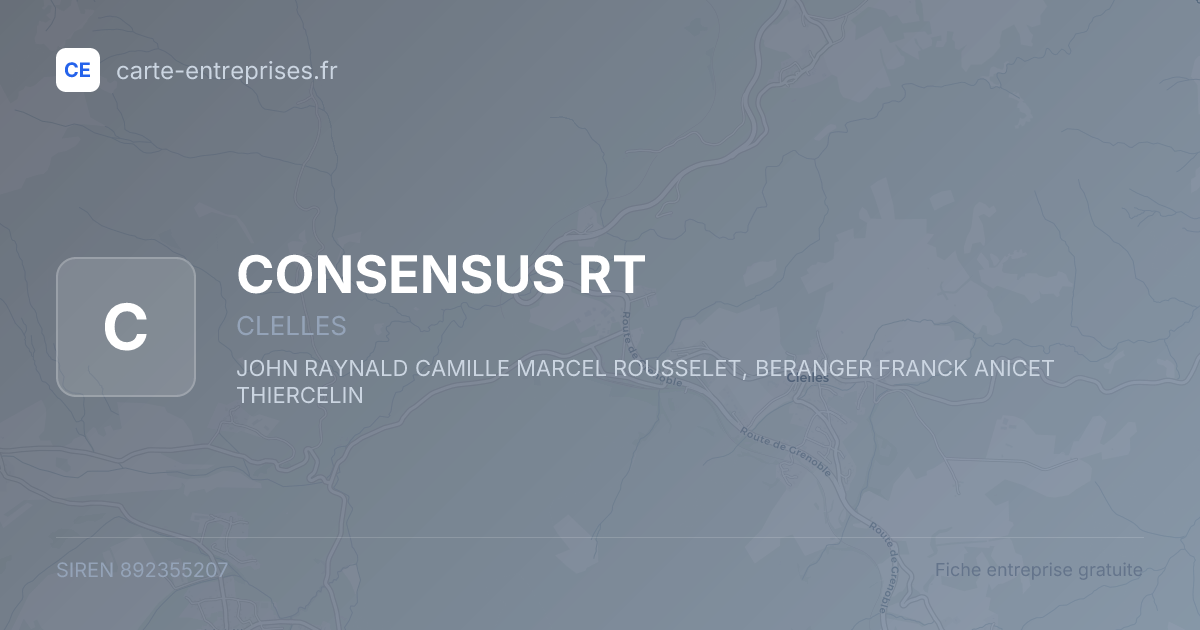 CONSENSUS RT — 892355207 — fiche entreprise