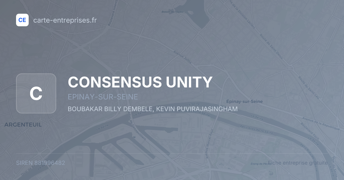 CONSENSUS UNITY — 881996482 — fiche entreprise