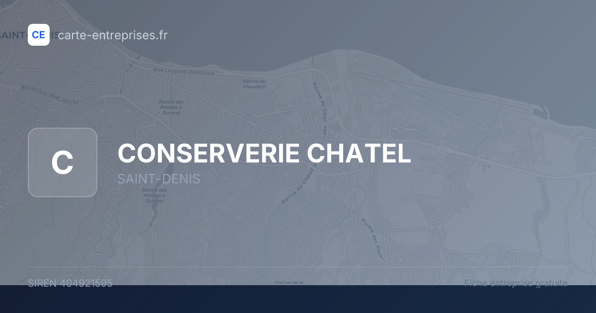 CONSERVERIE CHATEL — 404921595 — fiche entreprise