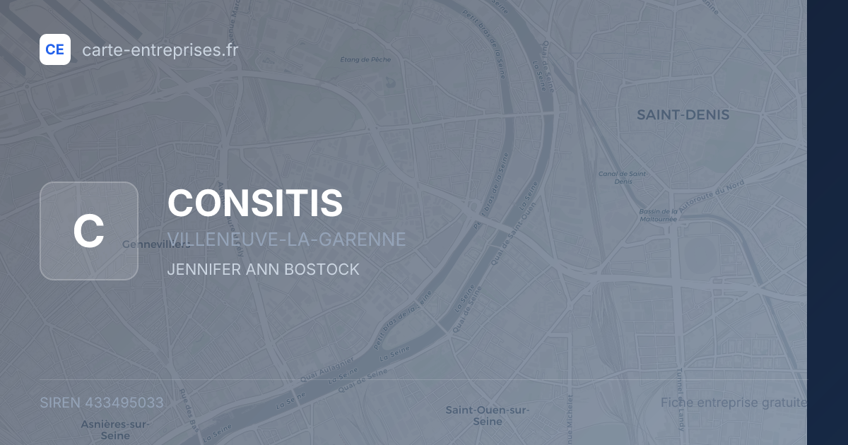CONSITIS — 433495033 — fiche entreprise