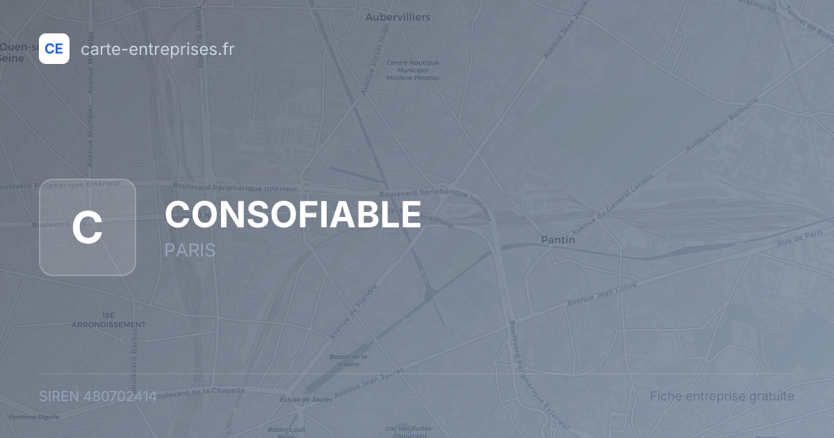 CONSOFIABLE — 480702414 — fiche entreprise
