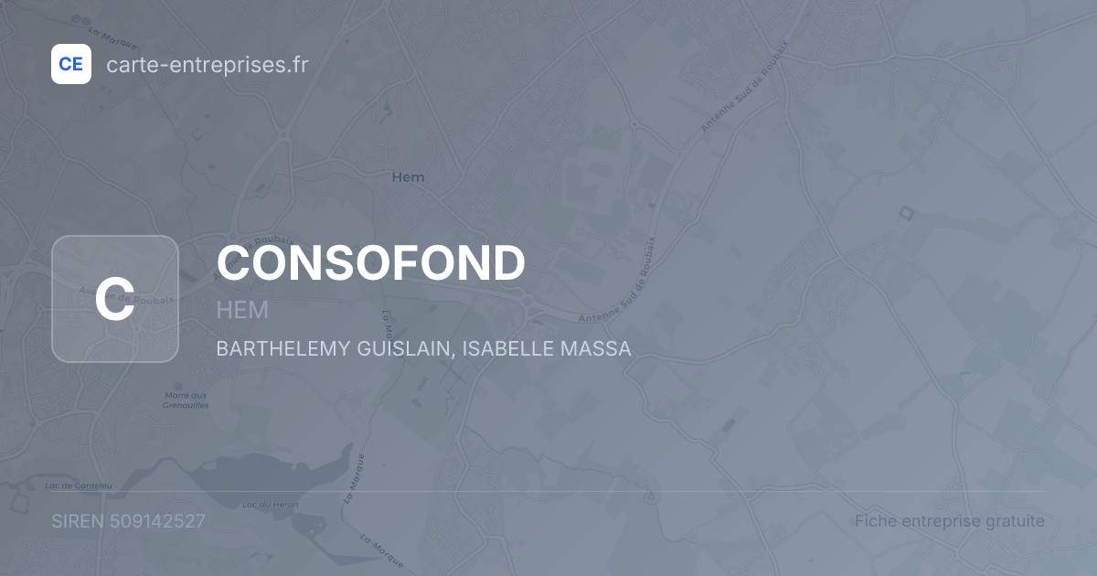 CONSOFOND — 509142527 — fiche entreprise