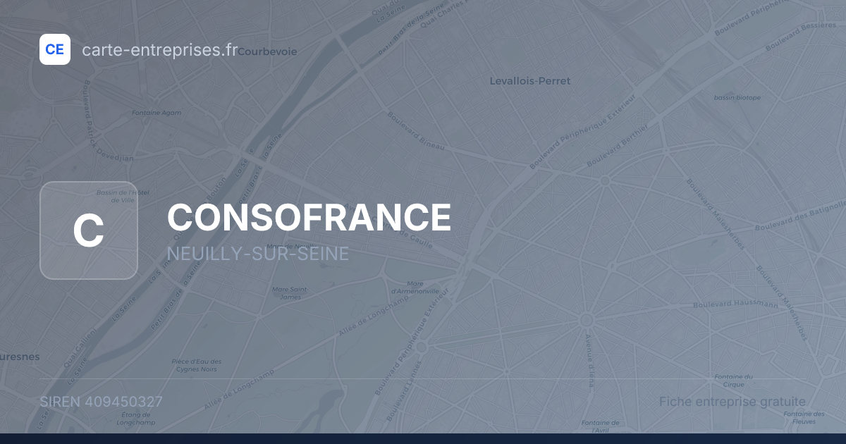 CONSOFRANCE — 409450327 — fiche entreprise