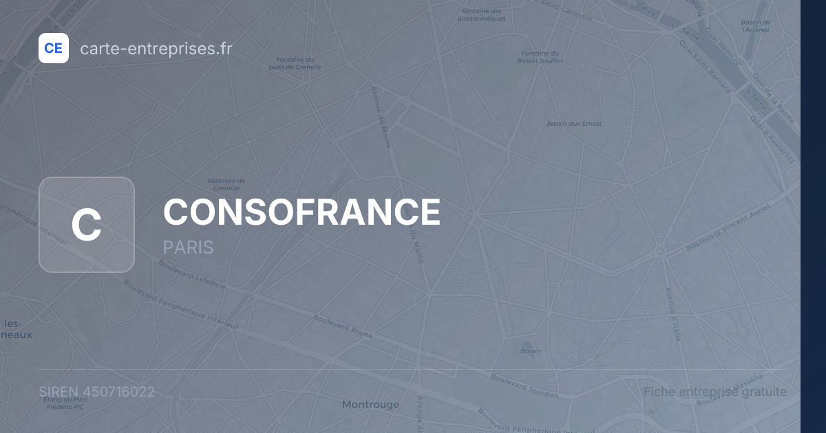 CONSOFRANCE — 450716022 — fiche entreprise