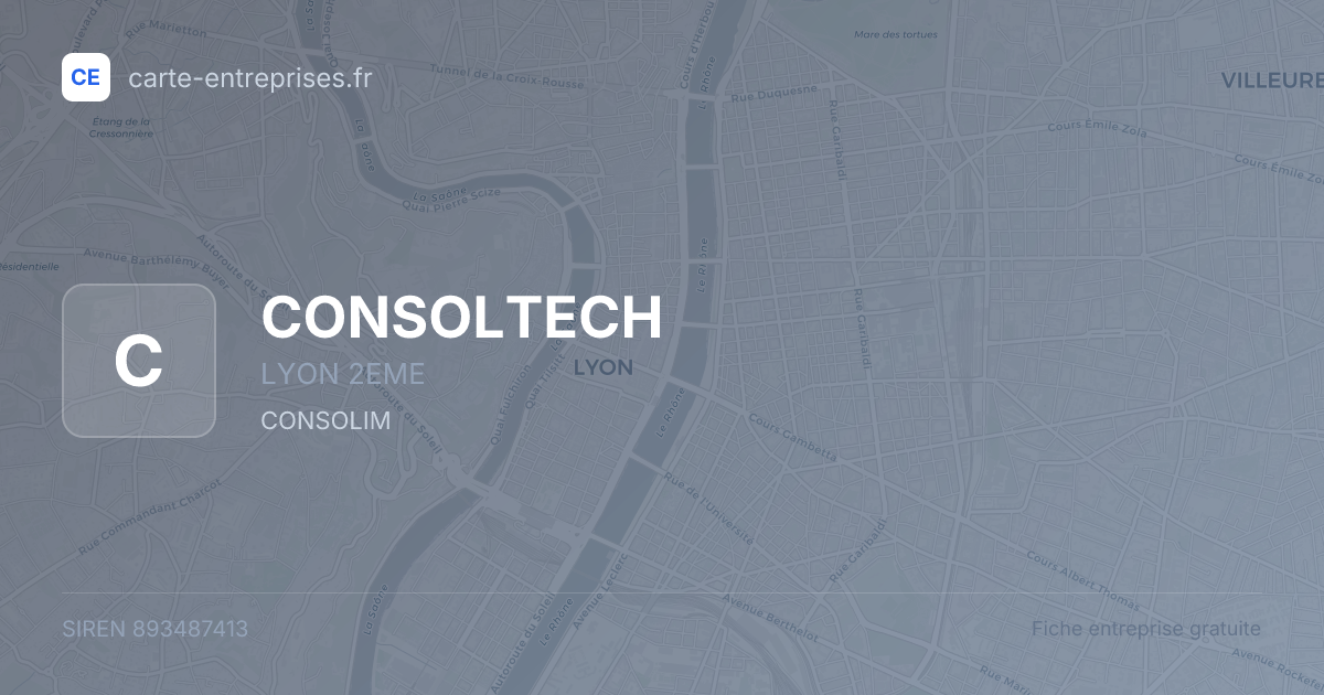 CONSOLTECH — 893487413 — fiche entreprise
