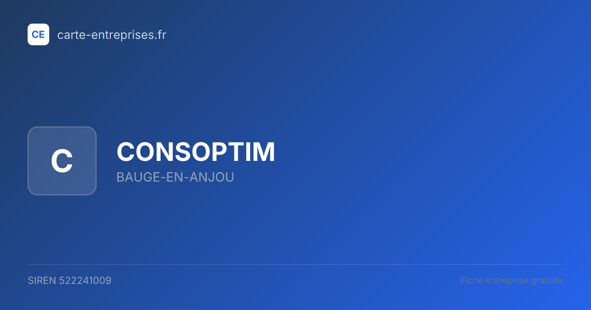 CONSOPTIM — 522241009 — fiche entreprise