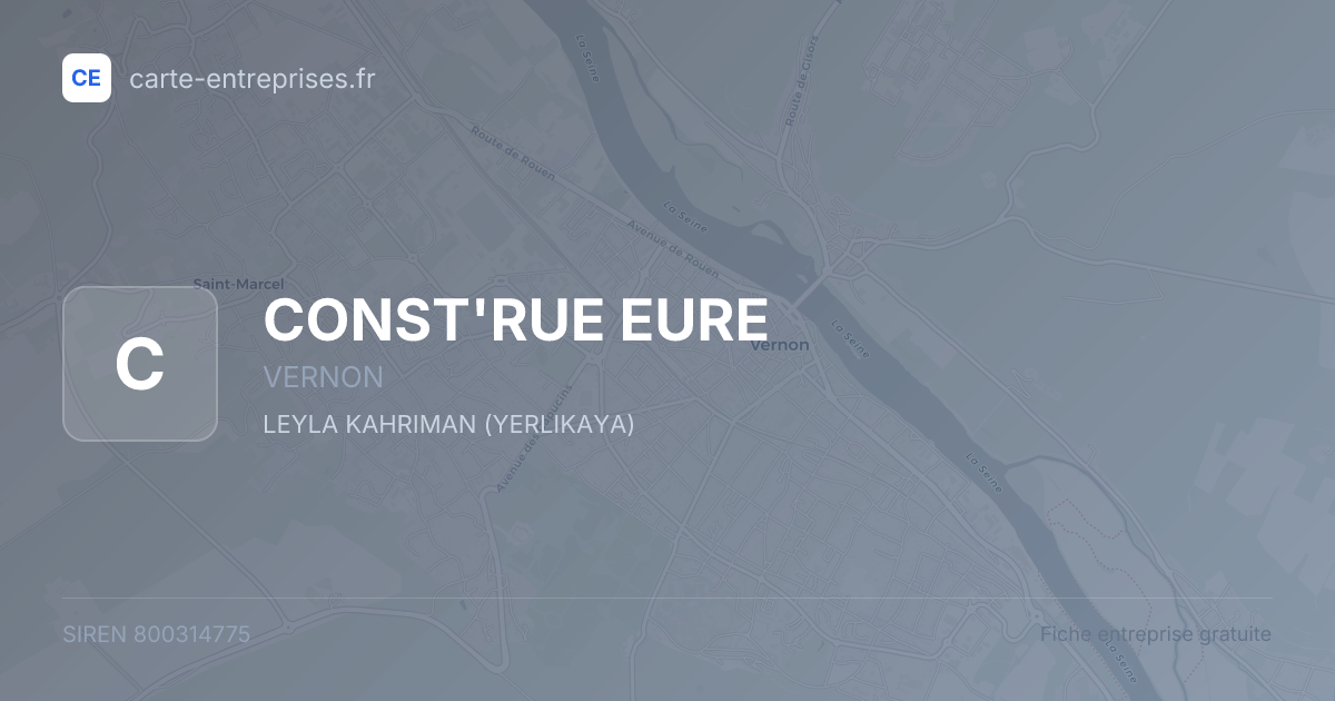 CONST'RUE EURE — 800314775 — fiche entreprise