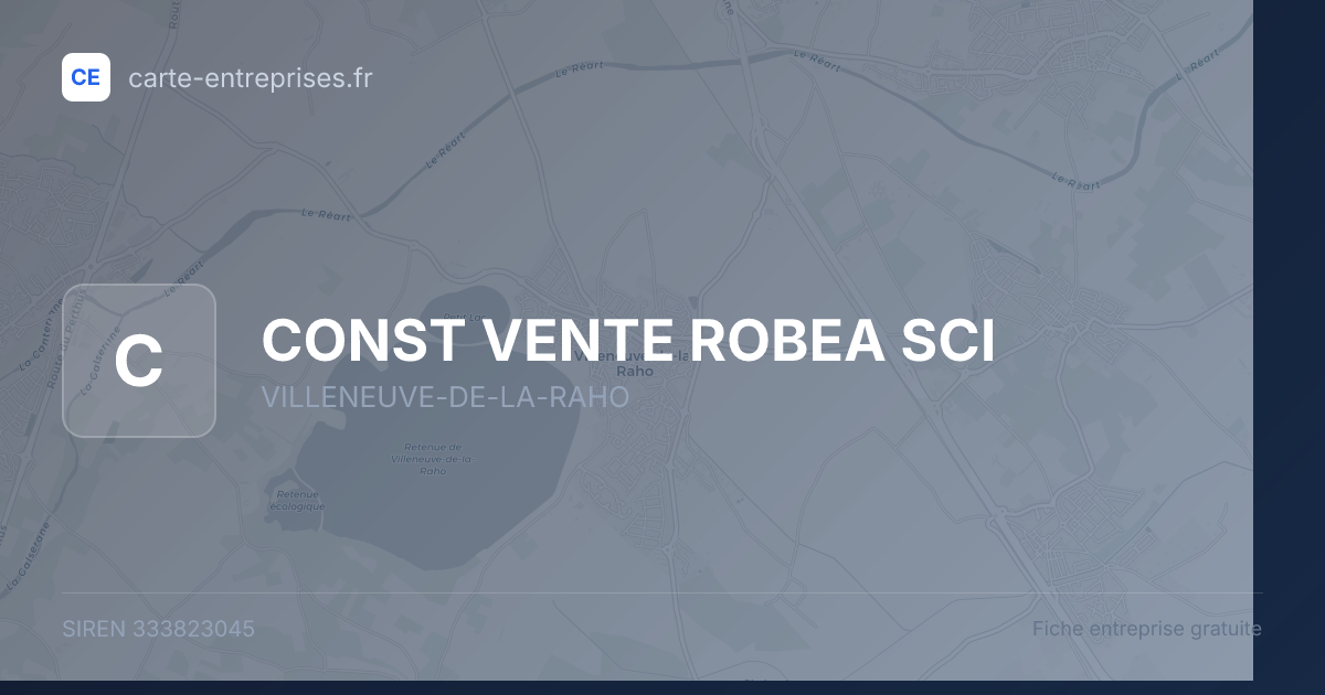 CONST VENTE ROBEA SCI — 333823045 — fiche entreprise