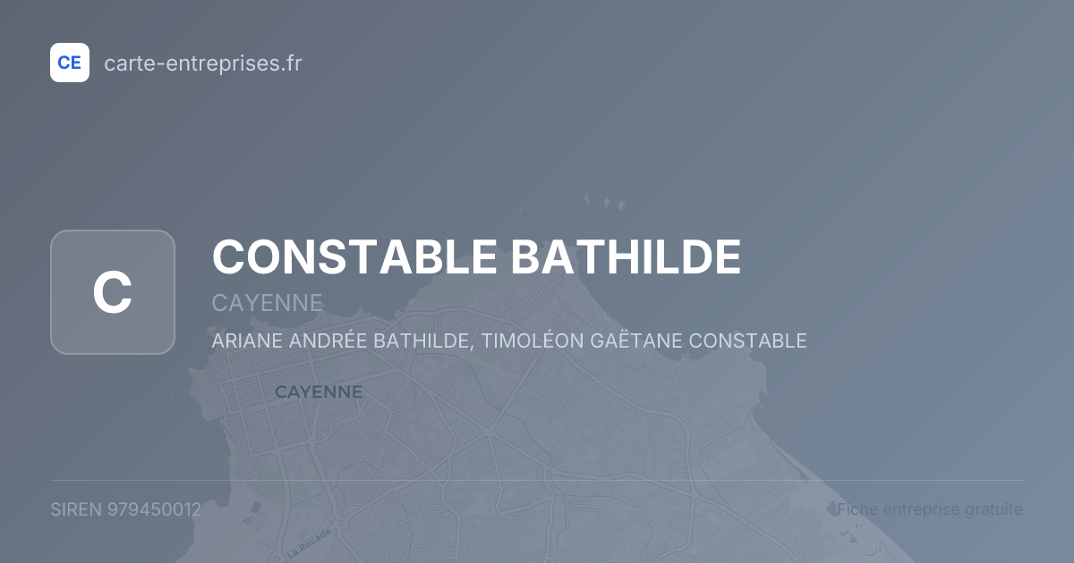 CONSTABLE BATHILDE — 979450012 — fiche entreprise