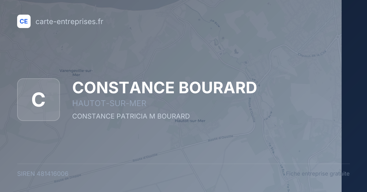 CONSTANCE BOURARD — 481416006 — fiche entreprise