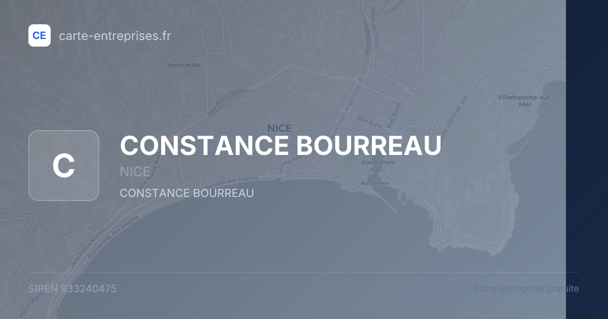 CONSTANCE BOURREAU — 933240475 — fiche entreprise