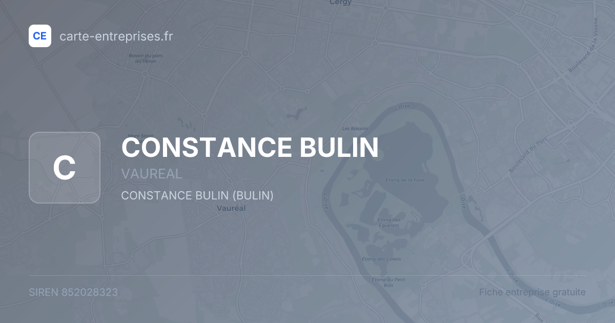 CONSTANCE BULIN — 852028323 — fiche entreprise