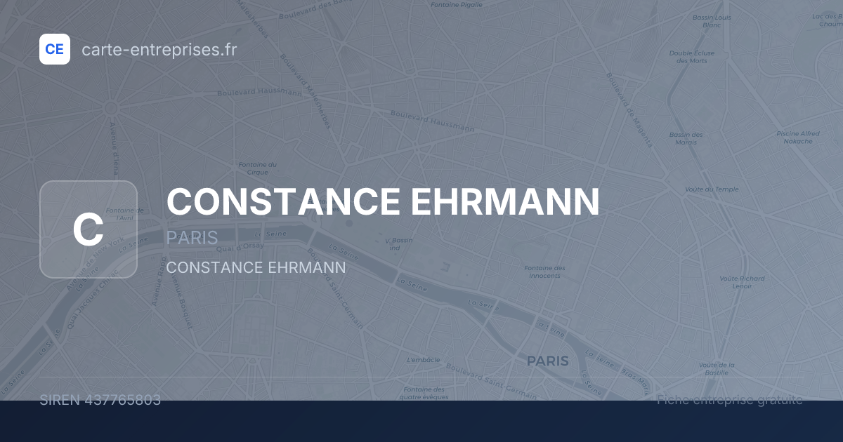CONSTANCE EHRMANN — 437765803 — fiche entreprise