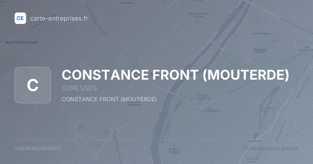 CONSTANCE FRONT (MOUTERDE) — 882068802 — fiche entreprise