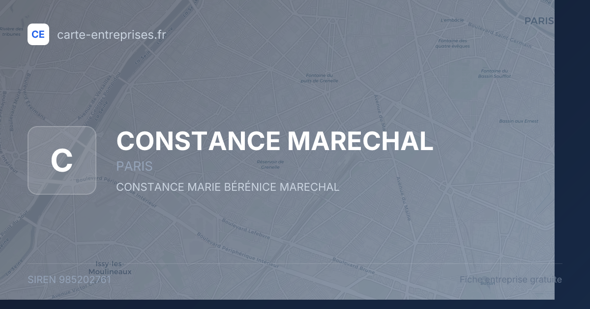 CONSTANCE MARECHAL — 985202761 — fiche entreprise