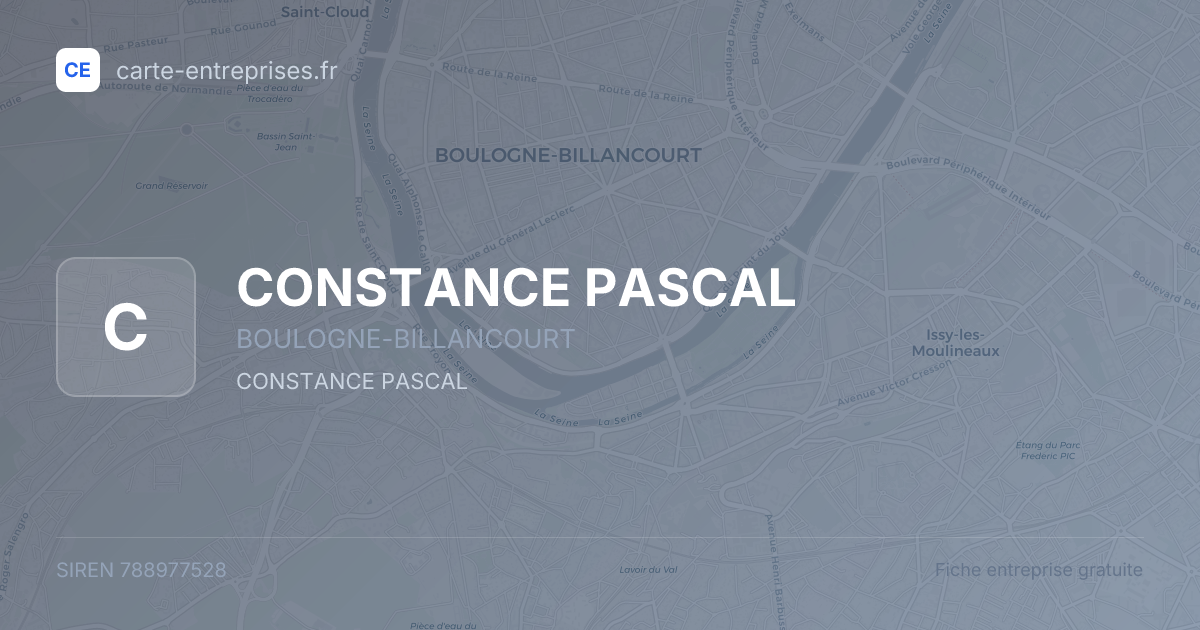 CONSTANCE PASCAL — 788977528 — fiche entreprise