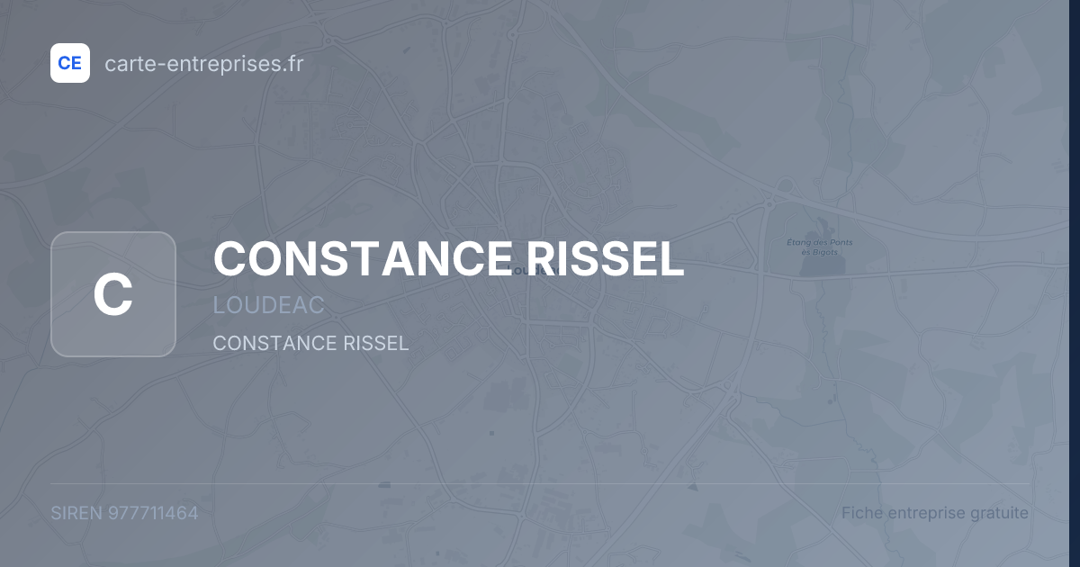 CONSTANCE RISSEL — 977711464 — fiche entreprise