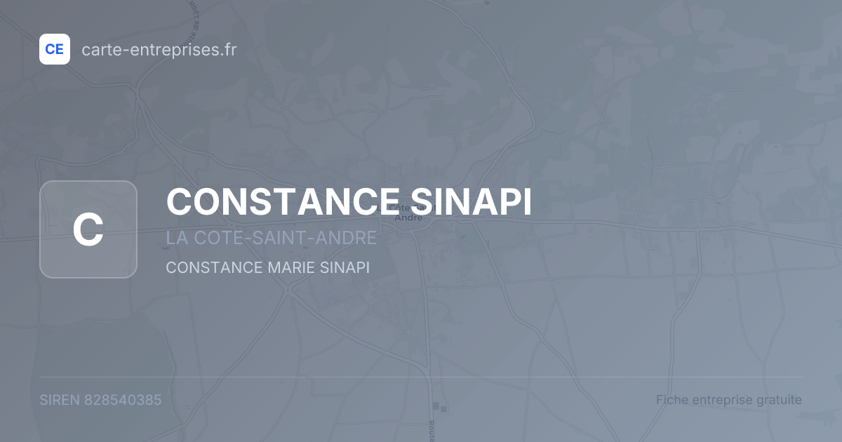 CONSTANCE SINAPI — 828540385 — fiche entreprise