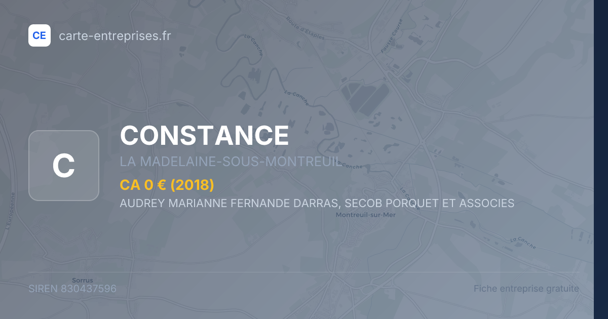 CONSTANCE — 830437596 — fiche entreprise