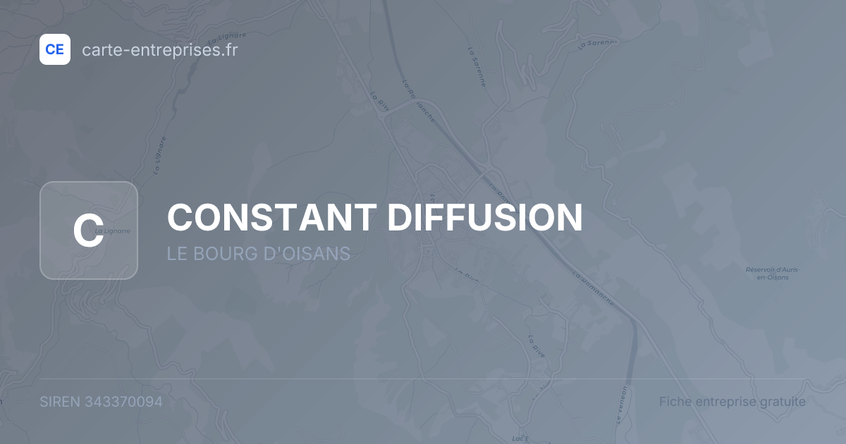 CONSTANT DIFFUSION — 343370094 — fiche entreprise
