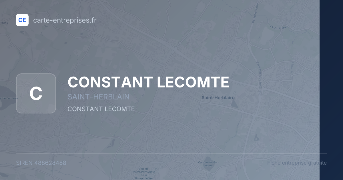 CONSTANT LECOMTE — 488628488 — fiche entreprise