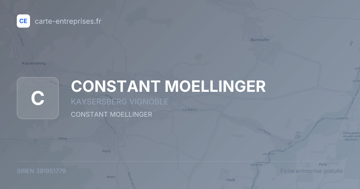 CONSTANT MOELLINGER — 391951779 — fiche entreprise