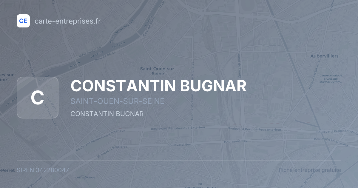 CONSTANTIN BUGNAR — 342280047 — fiche entreprise