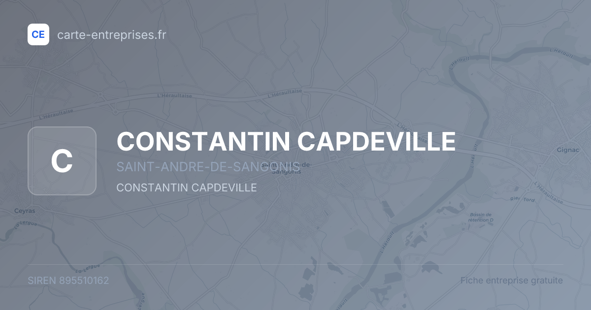 CONSTANTIN CAPDEVILLE — 895510162 — fiche entreprise
