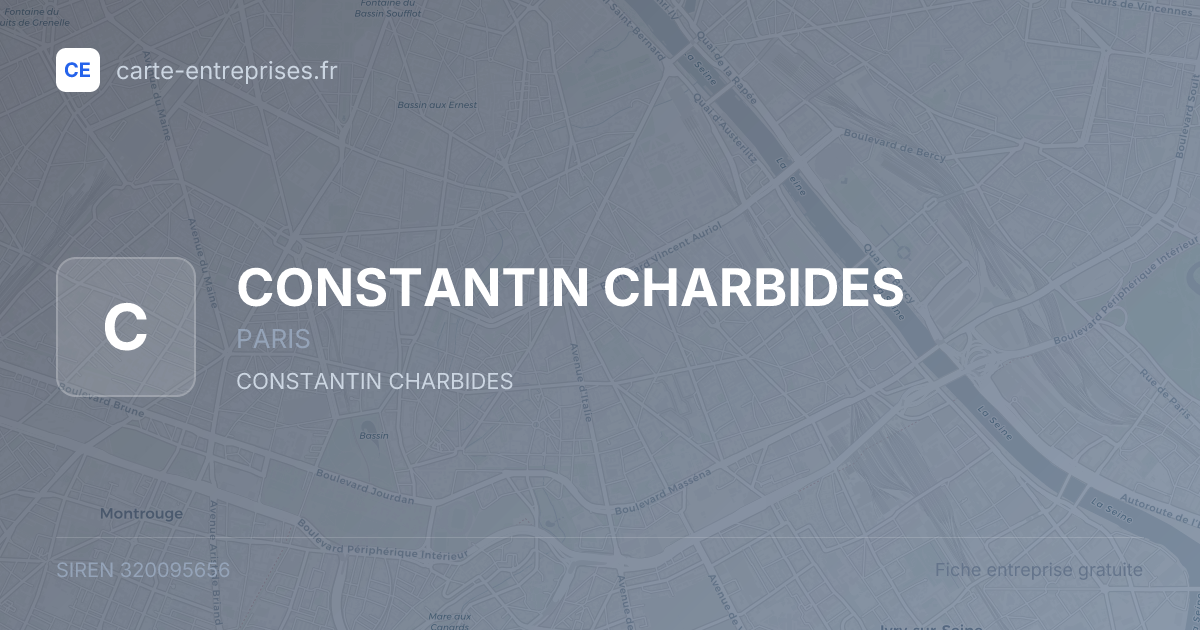 CONSTANTIN CHARBIDES — 320095656 — fiche entreprise