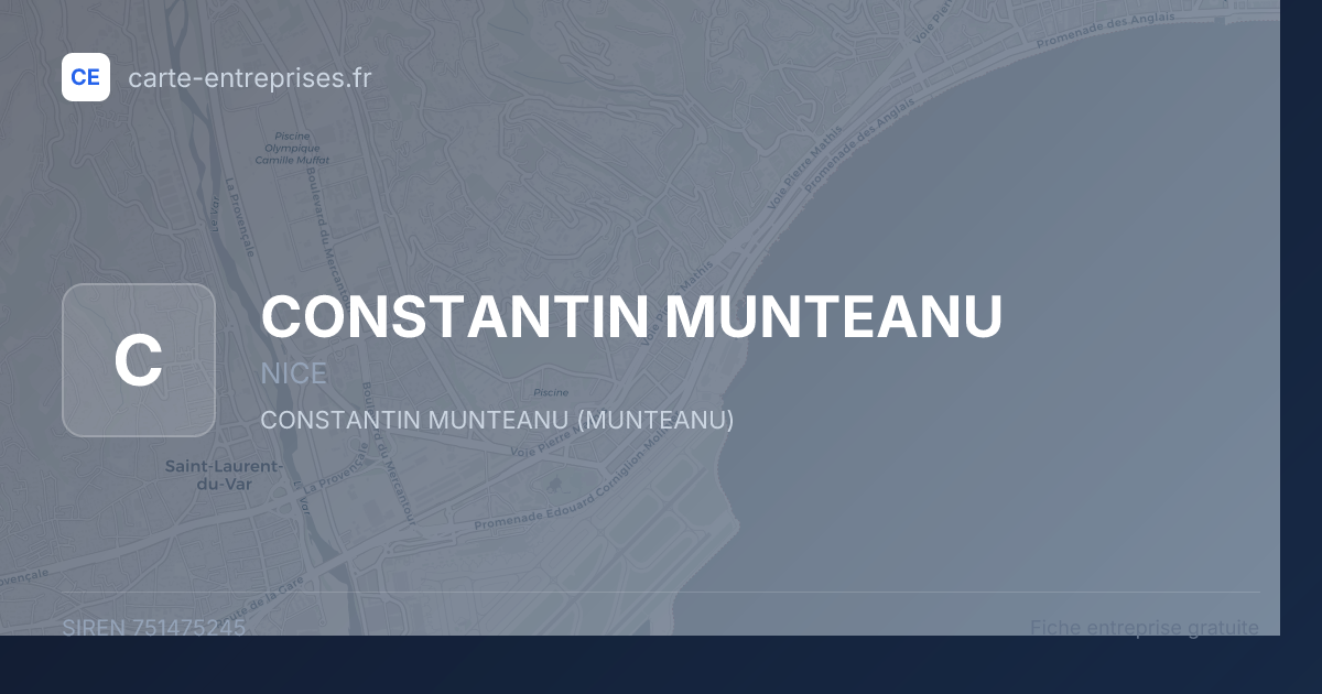 CONSTANTIN MUNTEANU — 751475245 — fiche entreprise