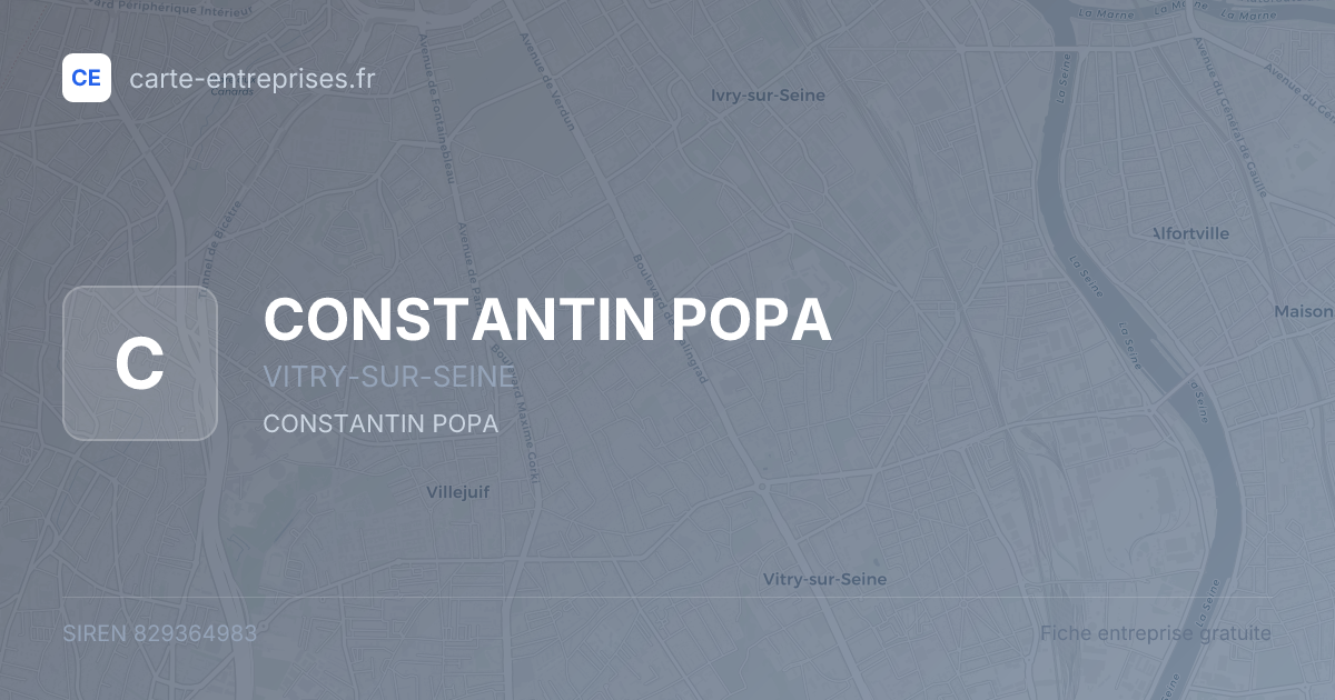 CONSTANTIN POPA — 829364983 — fiche entreprise