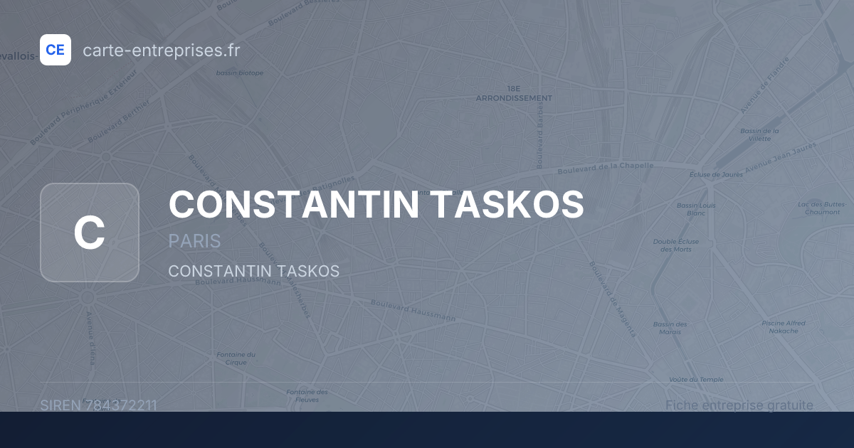 CONSTANTIN TASKOS — 784372211 — fiche entreprise