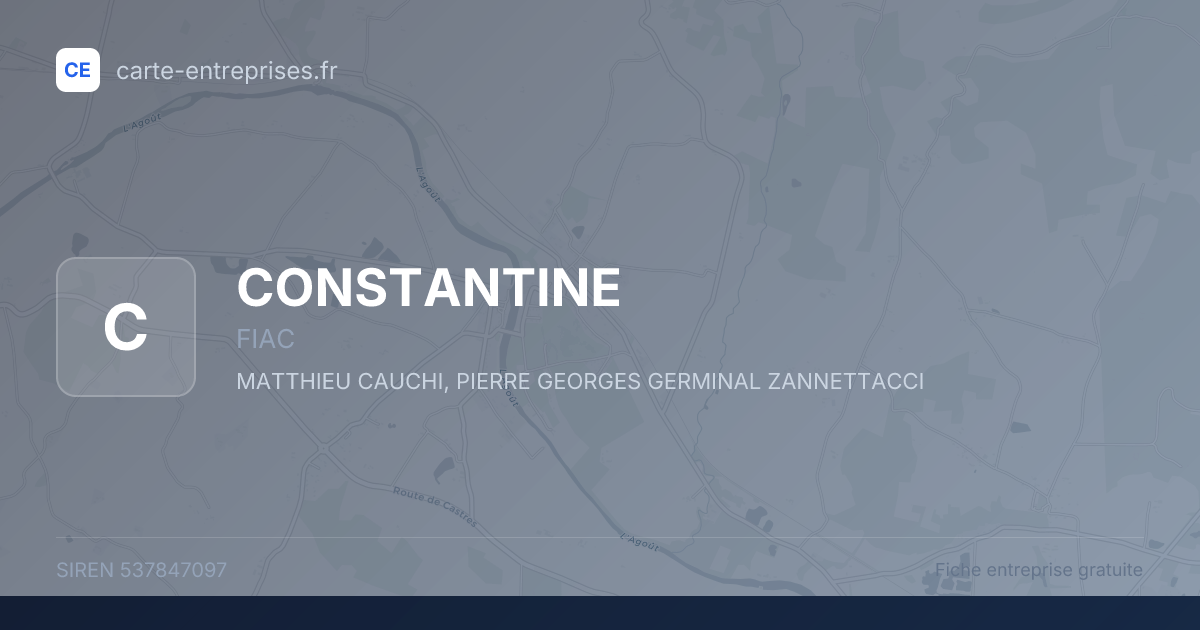 CONSTANTINE — 537847097 — fiche entreprise