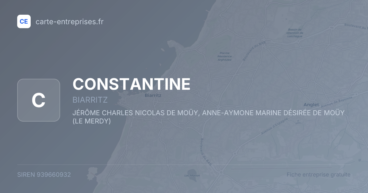 CONSTANTINE — 939660932 — fiche entreprise