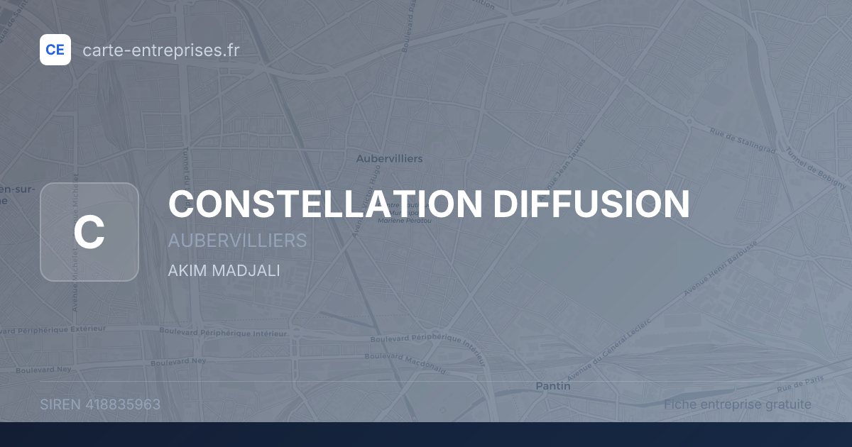 CONSTELLATION DIFFUSION — 418835963 — fiche entreprise