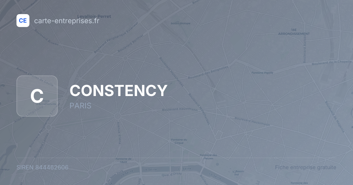 CONSTENCY — 844462606 — fiche entreprise
