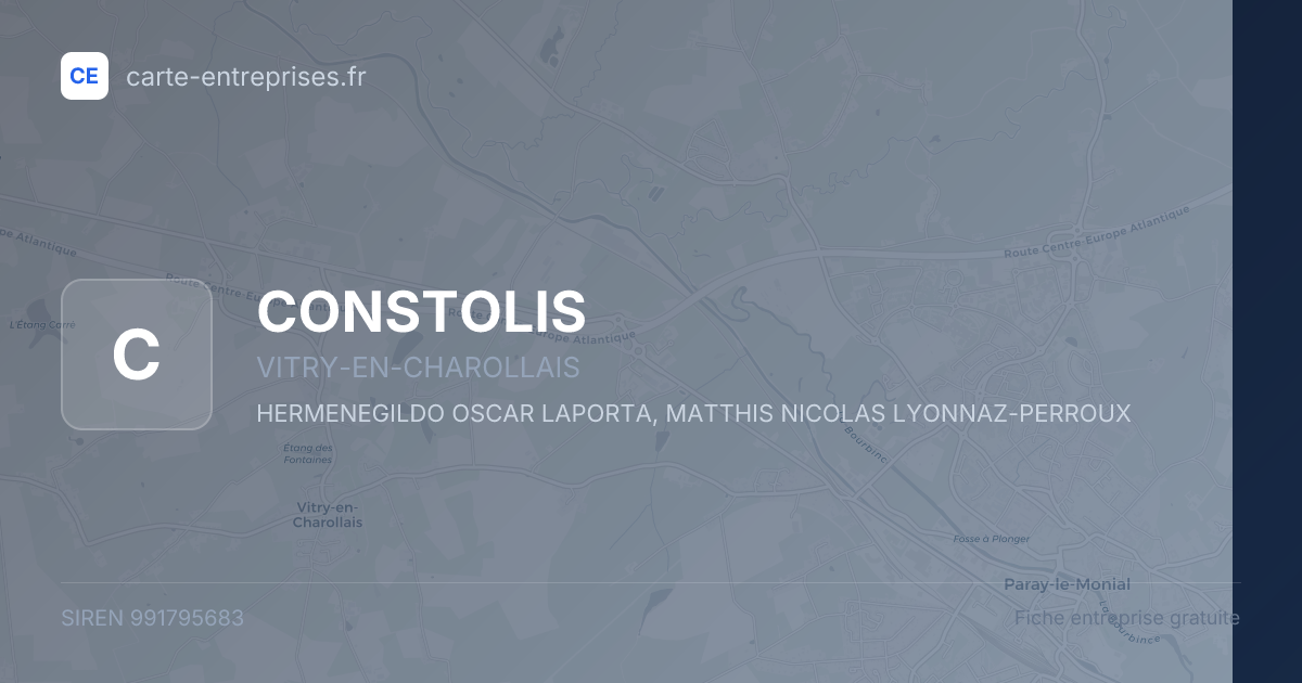 CONSTOLIS — 991795683 — fiche entreprise